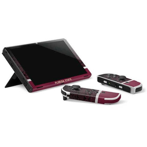 Florida State University Pattern Jersey Nintendo Switch OLED (2021) Skin